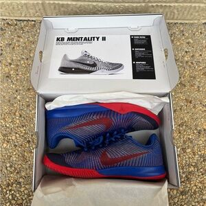 Nike Kobe Mentality II Blue and Red Athletic Shoes Size 12